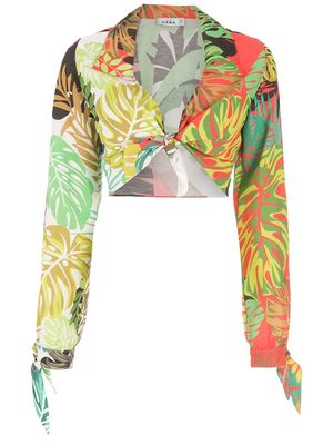 Amir Slama palm leaf print shirt - Multicolour