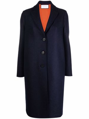 Harris Wharf London single-breasted overcoat - Blue