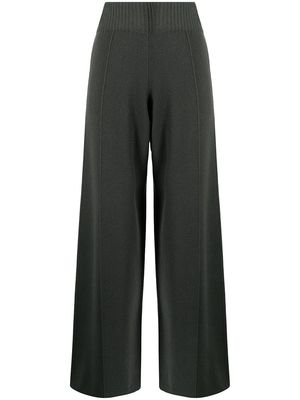 Pringle of Scotland high-waist wide-leg knitted trousers - Grey