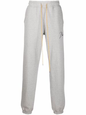 Rhude embroidered-logo track pants - Grey