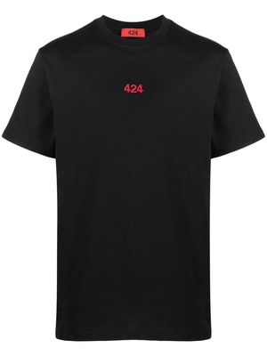424 embroidered logo T-shirt - Black