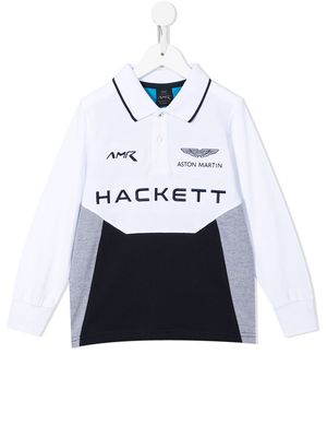 Hackett Kids logo-printed polo shirt - White