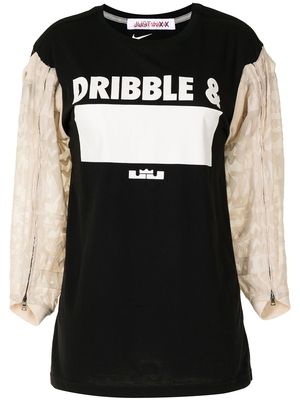 JUST IN XX Dribble panelled long-sleeve top - Black