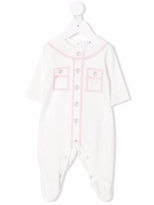 Chiara Ferragni Kids two-tone rhinestone-embellished pajamas - White