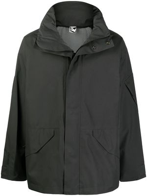 GR10K high-neck layered jacket - Grey