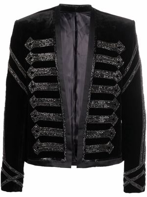Balmain V-neck embroidered jacket - Black