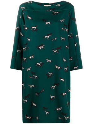 Altea horse-print midi dress - Green