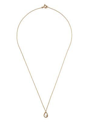 AS29 18kt yellow gold Mye pear beading diamond necklace