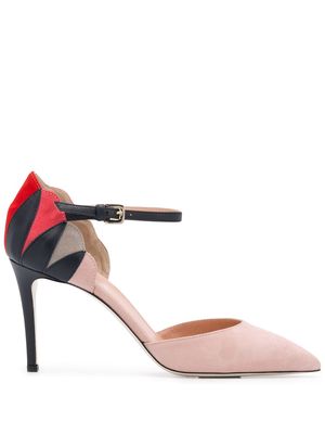 Pollini panelled heel pumps - Pink
