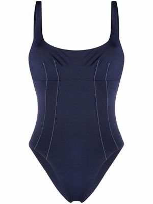 Sian Swimwear Elle stitching detail swimsuit - Blue