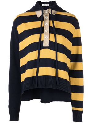 Monse striped drawstring hoodie - Multicolour