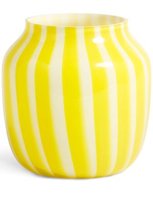 HAY striped wide vase - Yellow