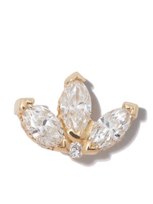 Maria Tash 18kt yellow gold lotus diamond stud earring