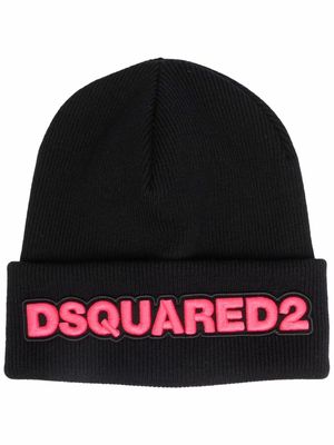 Dsquared2 logo-embroidered beanie - Black