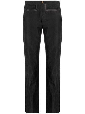 Gucci Pre-Owned 1990s cropped straight-leg trousers - Grey