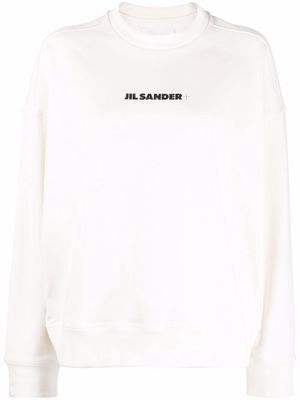 Jil Sander logo-print long-sleeve top - White