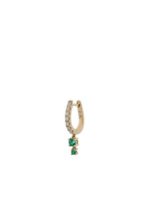 Jacquie Aiche 14kt yellow gold graduated emerald diamond earring