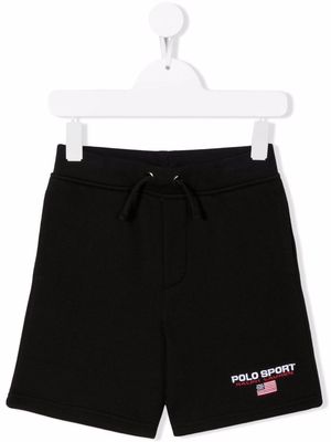 Ralph Lauren Kids logo-embroidered track shorts - Black