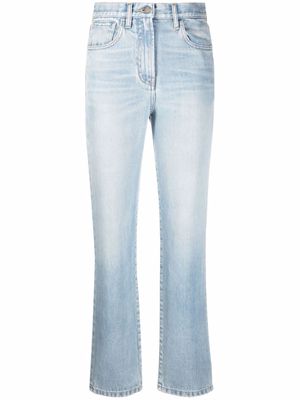There Was One bleached straight-leg denim jeans - Blue