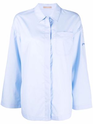 12 STOREEZ wide long-sleeve shirt - Blue