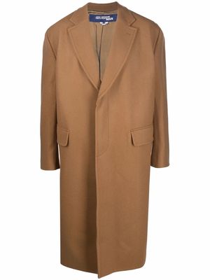 Junya Watanabe intarsia-knit detail coat - Brown