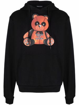 Vision Of Super Panda print hoodie - Black