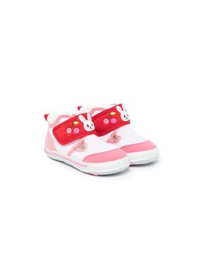 Miki House embroidered-bunny sneakers - Pink