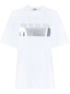 MSGM logo-print short-sleeve T-shirt - White