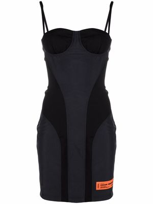 Heron Preston corset-style panelled minidress - Black