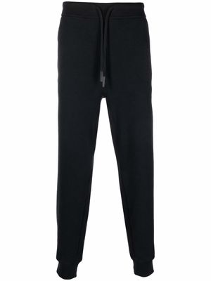 Theory waffle-knit cotton track trousers - Black