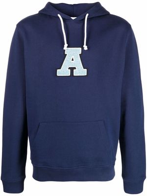 Axel Arigato flocked logo hoodie - Blue