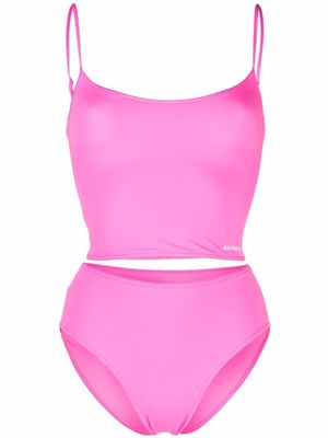 Balenciaga logo-print tankini - Pink