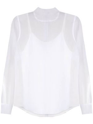 Uma | Raquel Davidowicz Cina turtle neck silk blouse - White