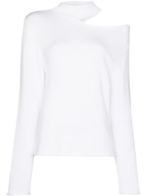RtA cut-out shoulder sweatshirt - White