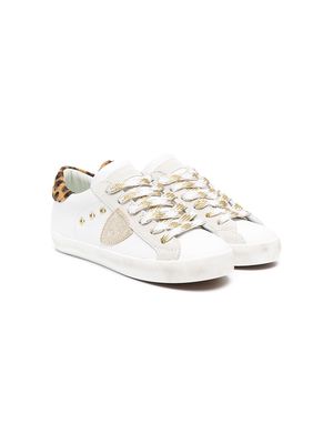 Philippe Model Kids logo-patch lace-up sneakers - White