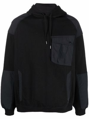 Maharishi chest flap pocket hoodie - Black