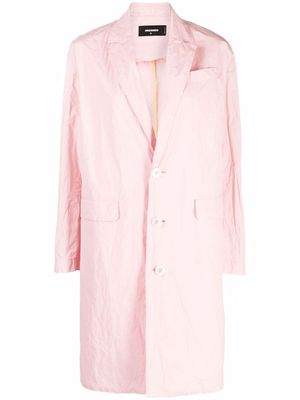 Dsquared2 single-breasted mid-length coat - Pink
