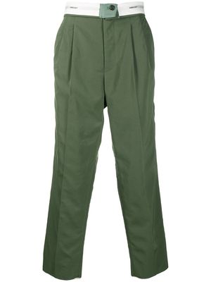 AMBUSH folded loose trousers - Green