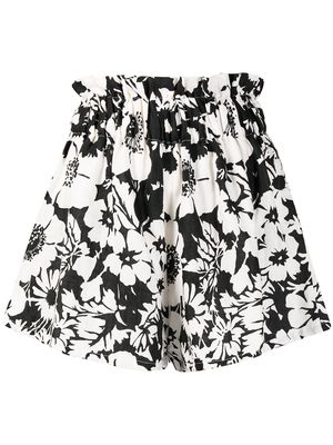 Faithfull the Brand Habana Caronia floral-print linen shorts - Black
