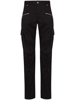 Balmain logo-embossed cargo trousers - Black