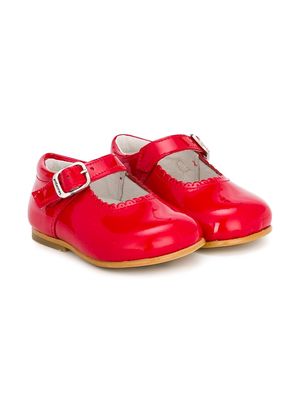 Andanines Shoes scalloped trim ballerinas - Red