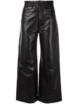 Proenza Schouler White Label high-rise leather culottes - Black