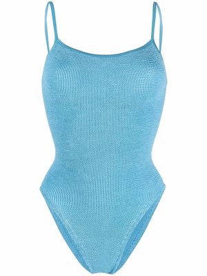 Hunza G Pamela ribbed-knit swimsuit - Blue