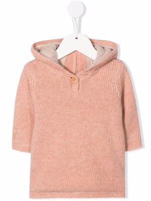 Bonton knitted hooded jumper - Pink