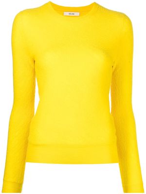 Céline Pre-Owned pre-owned crew-neck jumper - YELLOW