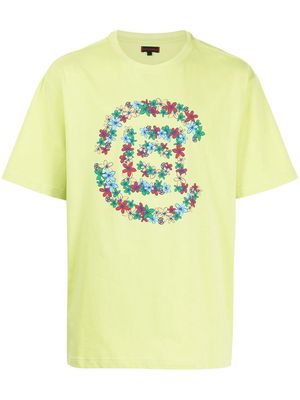 CLOT Flowers logo-print T-shirt - Green
