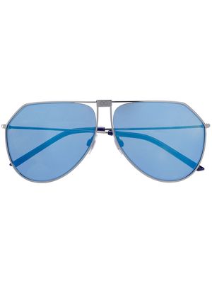 Dolce & Gabbana Eyewear angled aviator-frame sunglasses - Metallic