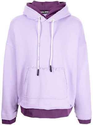 Palm Angels double-layer hoodie - Purple