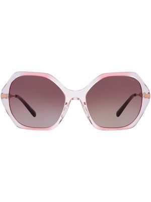 Coach sculpted hexagon-frame sunglasses - Pink