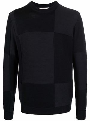 Stephan Schneider colour-block crew-neck knitted jumper - Black